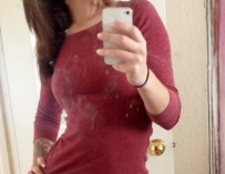 Dirty girl taking a naughty selfie