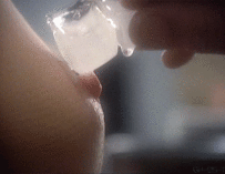 Icy nipple tease