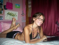 Hot and sexy geeky girl