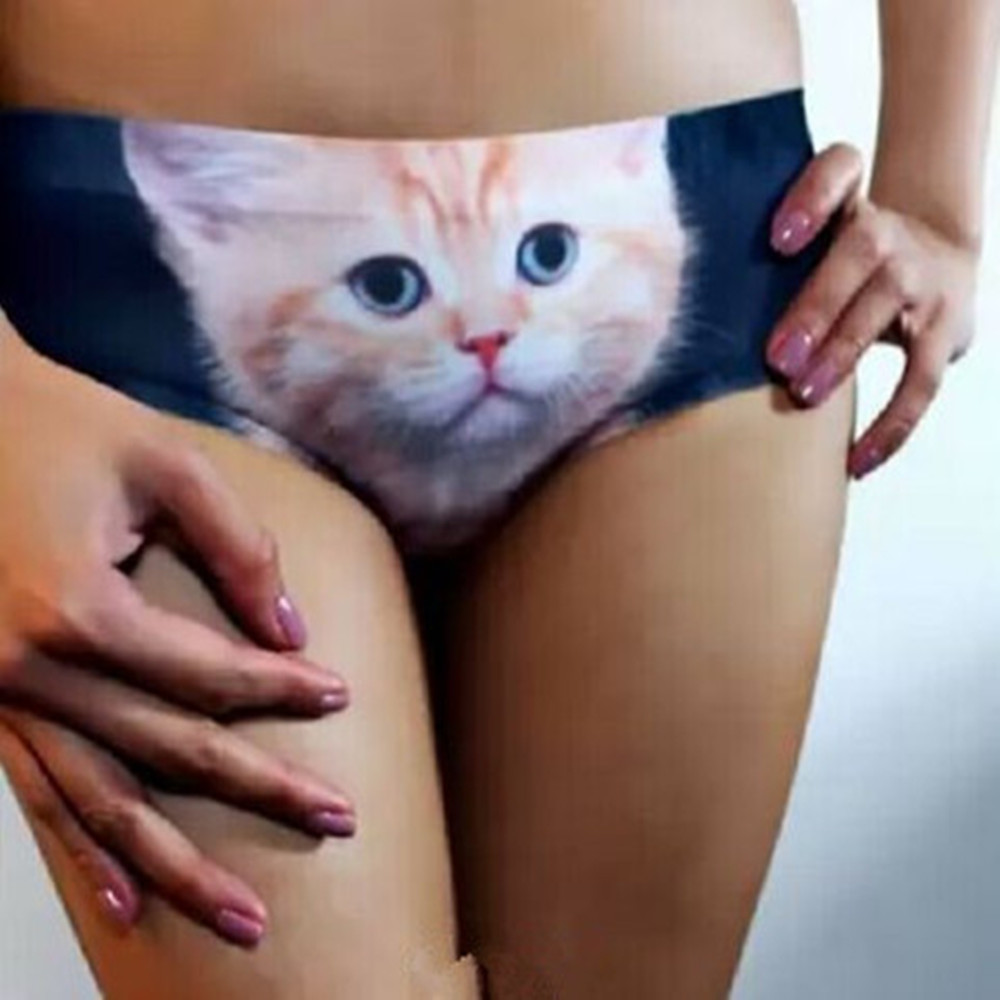 New-Hot-Selling-Sexy-Girls-Women-Females-Casual-Fashion-Cute-Animal-Cats-Printing-Underwear-Briefs-Clothes