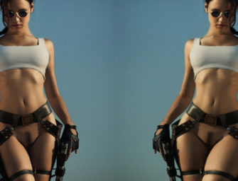 Stunning cosplay babe Tatiana Sochivets, armed and panties off – Lara croft, tomb raider cosplay