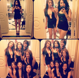 7 asian girls black dresses big titties 3