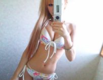 Blonde bikini self shot