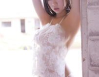 Fumina suzuki in white see through lingerie