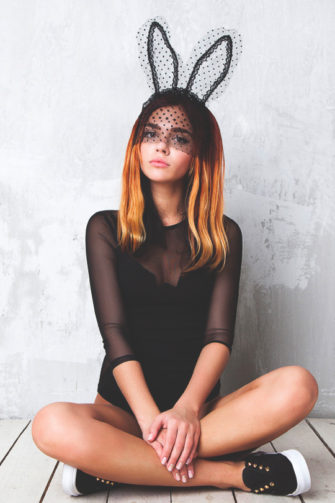 Captvin Imposingtrends Black Bunny Boobs